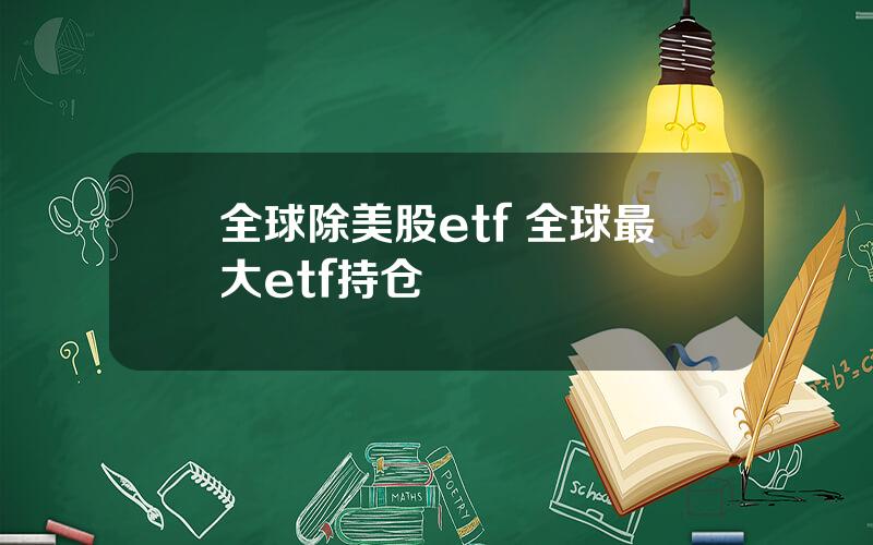 全球除美股etf 全球最大etf持仓